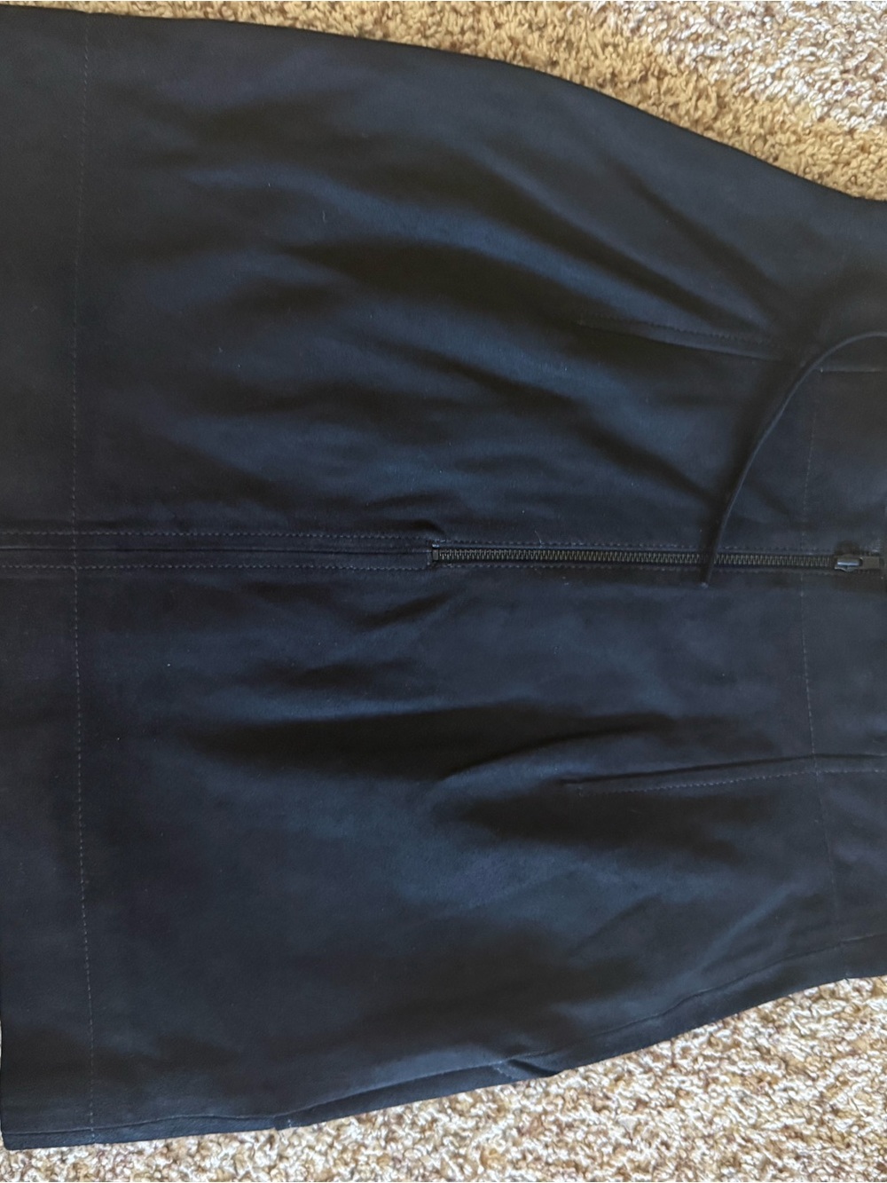 INTERMIX Black Zip-Front Pencil Skirt